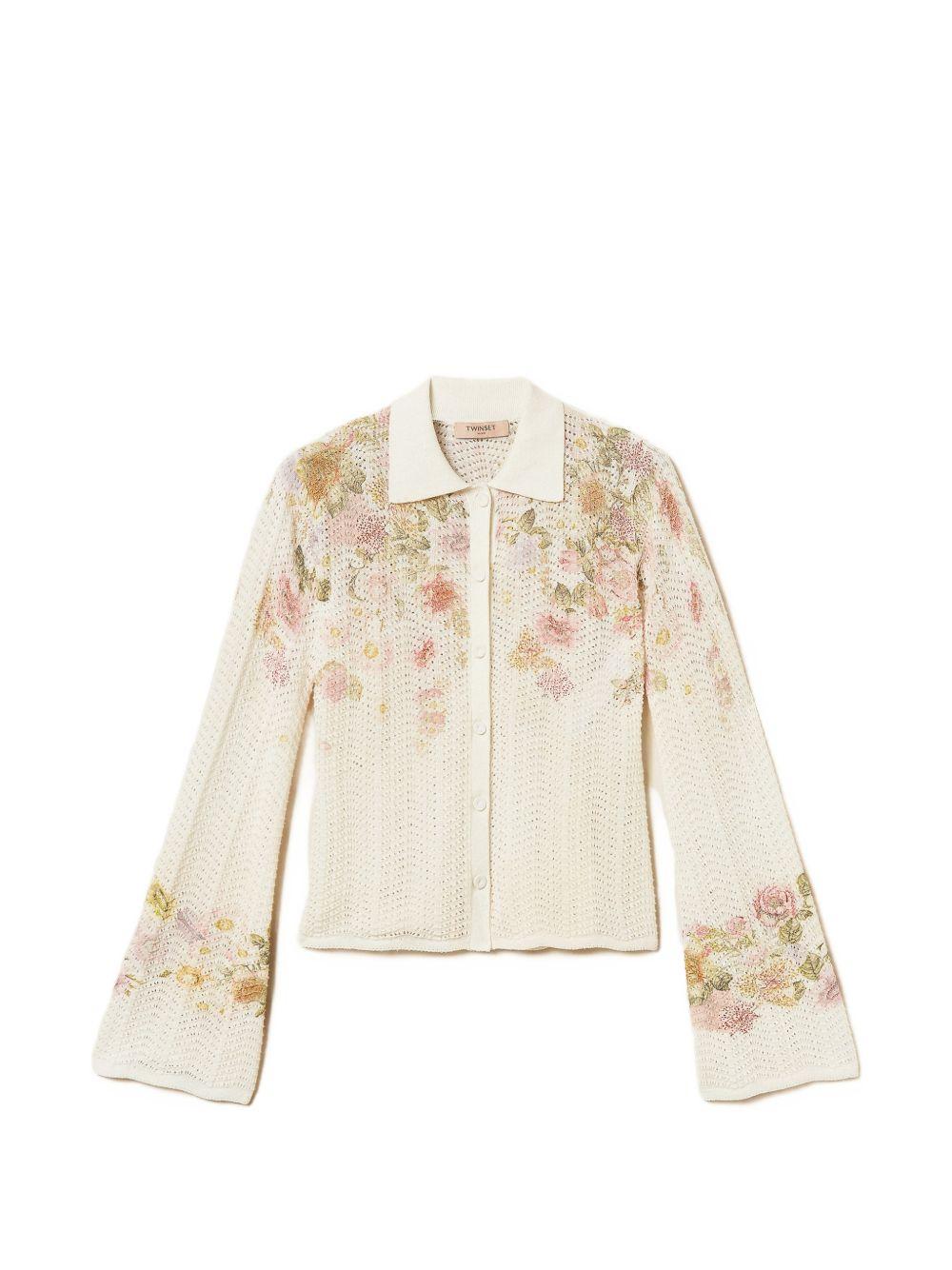 TWINSET Camicia in maglia con stampa floreale