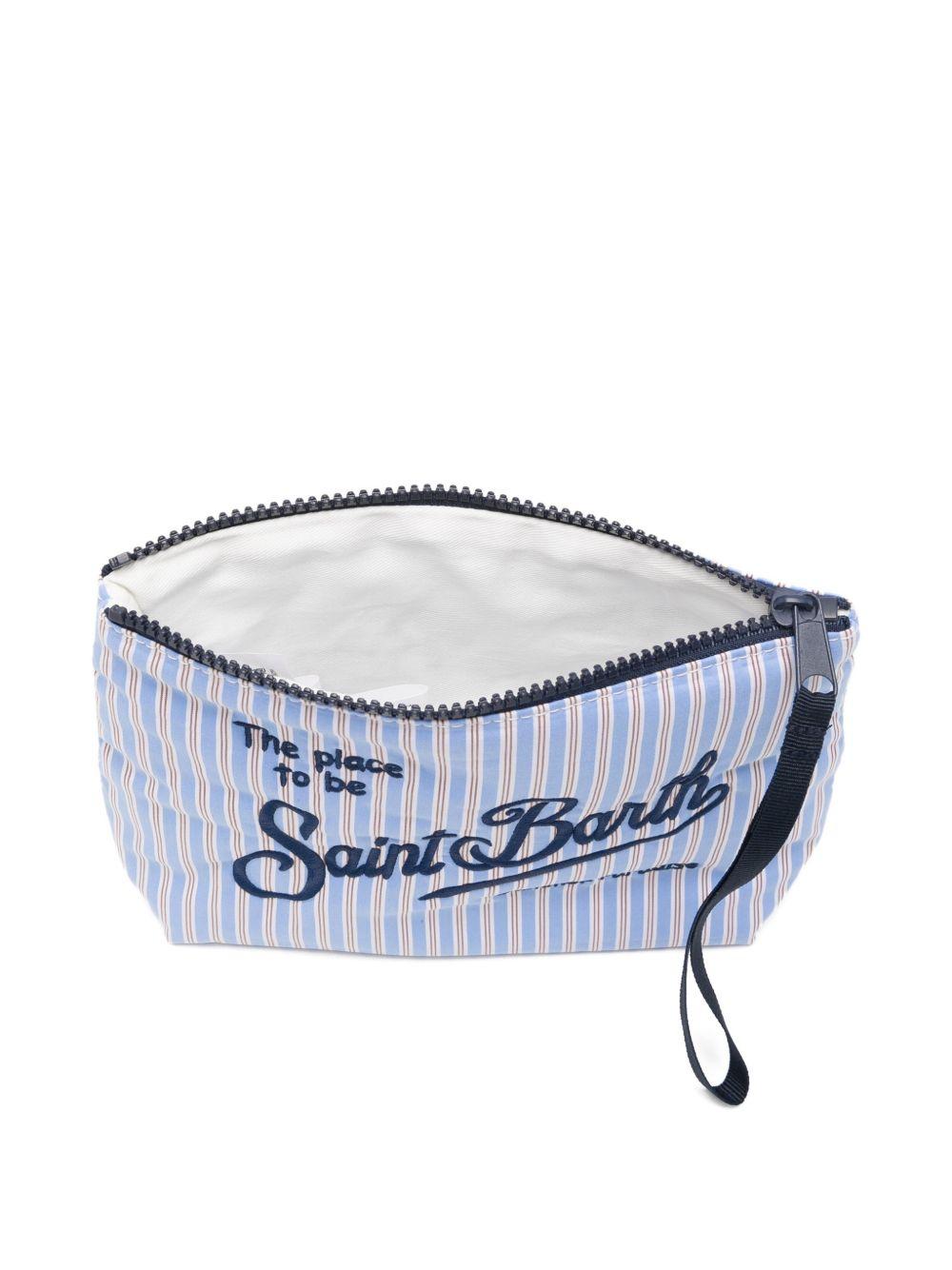 MC2 SAINT BARTH Pochette Aline Cotton azzurra a righe