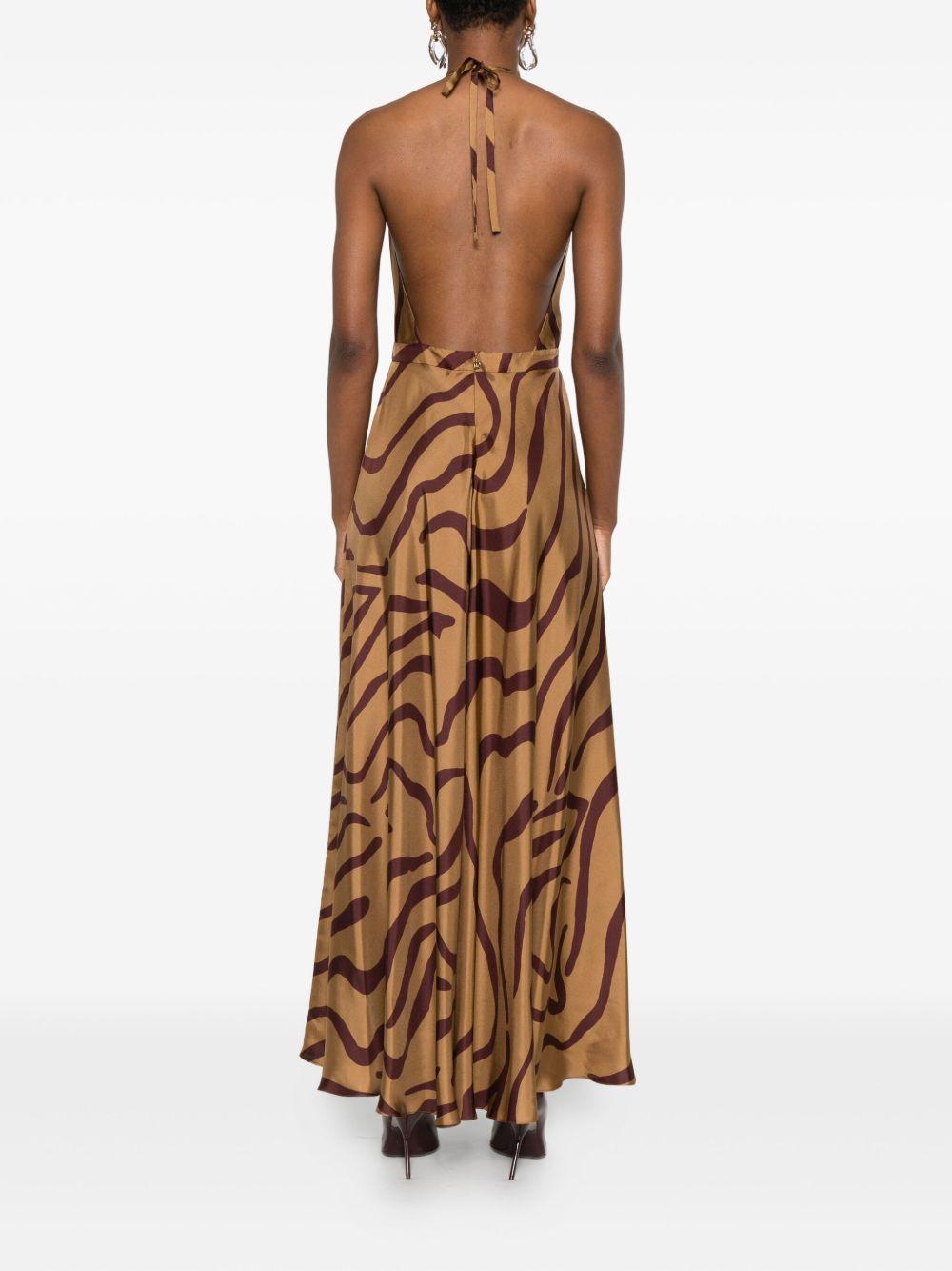 RAQUEL DINIZ Abito lungo scollo halter