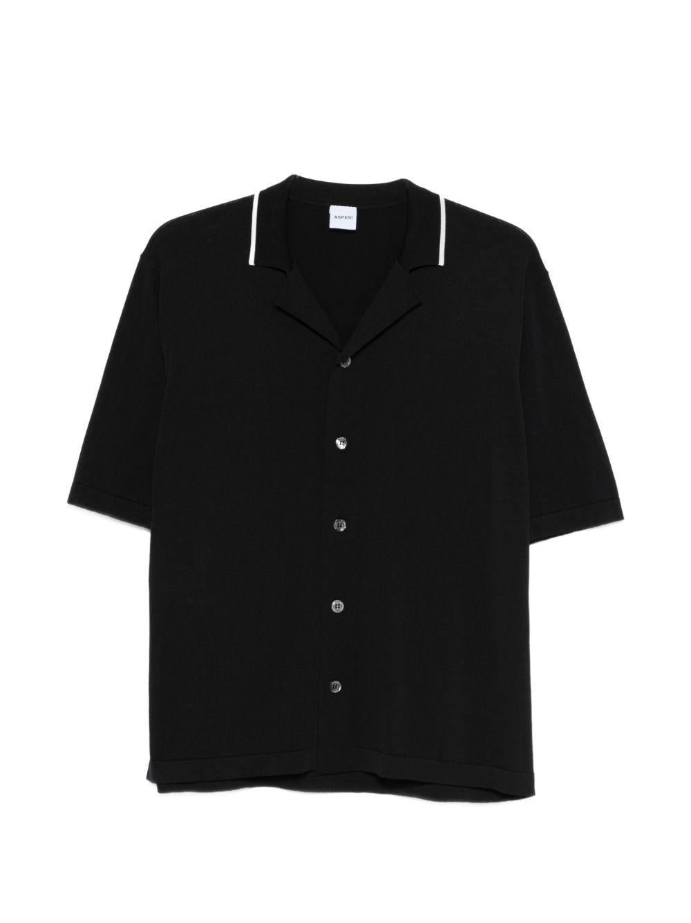 ASPESI Camicia in cotone nero