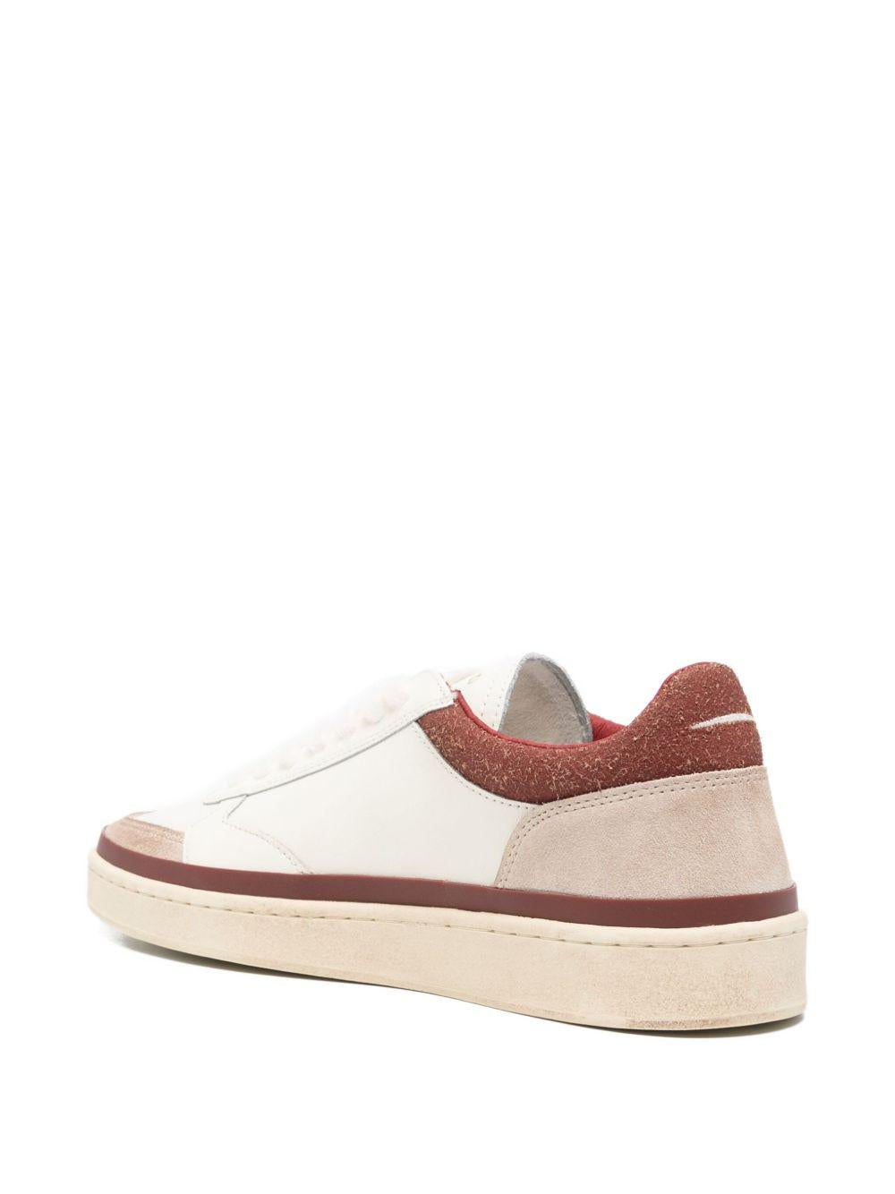 GHOUD Sneakers 'Pads' in pelle bianca e beige