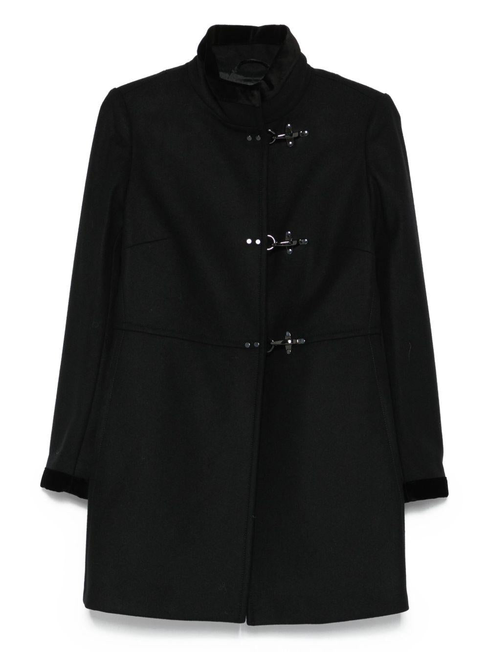 FAY Cappotto Virginia 3 Ganci nero in lana
