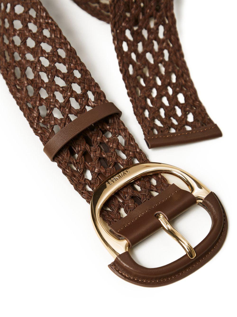 TWINSET Cintura intrecciata marrone