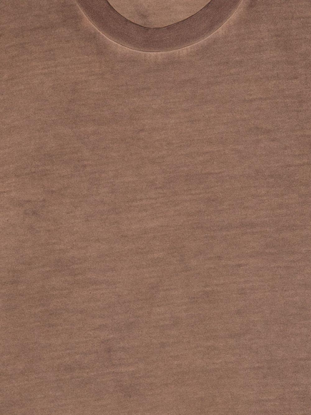 MSGM T-shirt in cotone marrone con logo