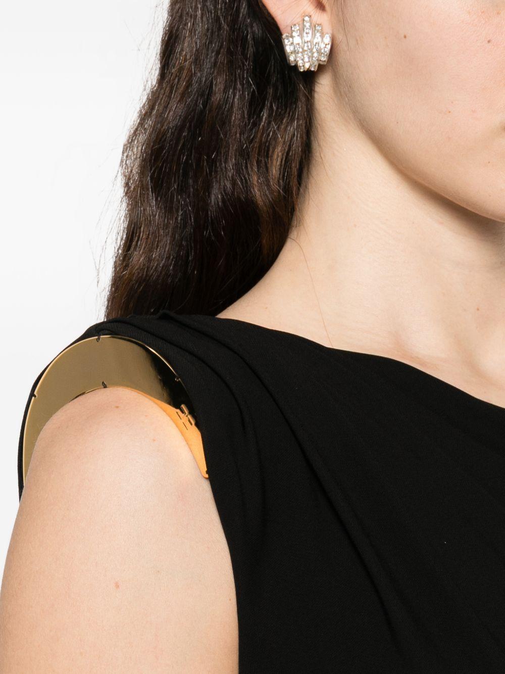 ELISABETTA FRANCHI Abito midi asimmetrico con drappeggio