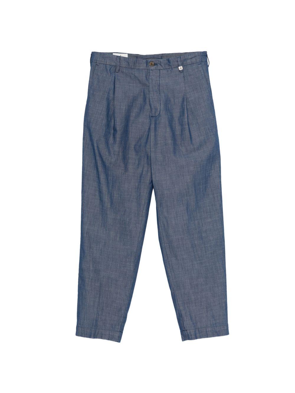 MYTHS Pantaloni in cotone blu chiaro