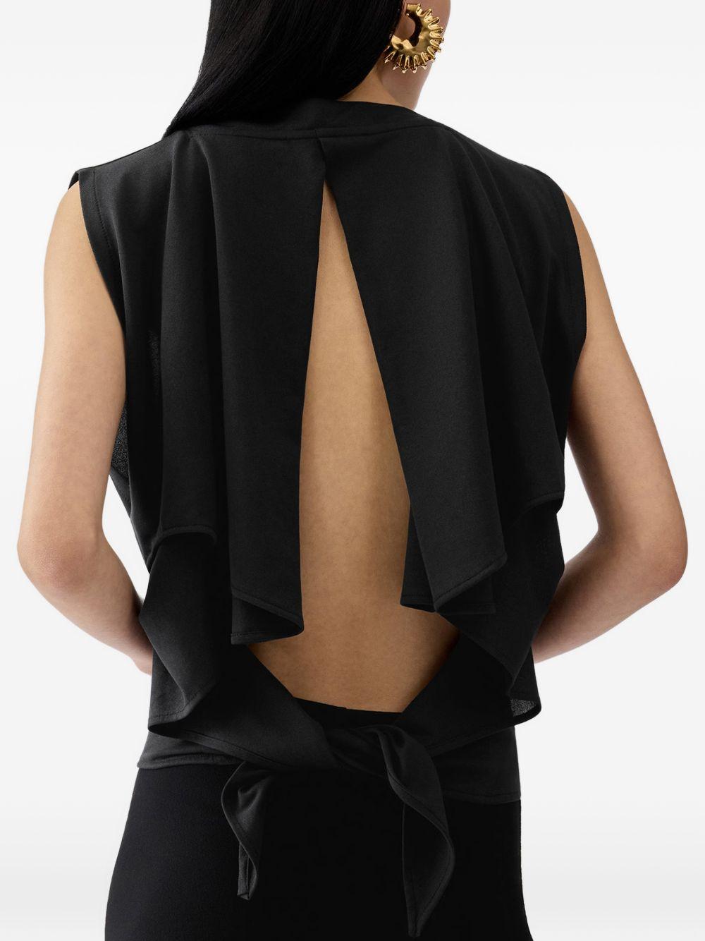 JACQUEMUS Top Canotta Moisson con nodo sulla schiena