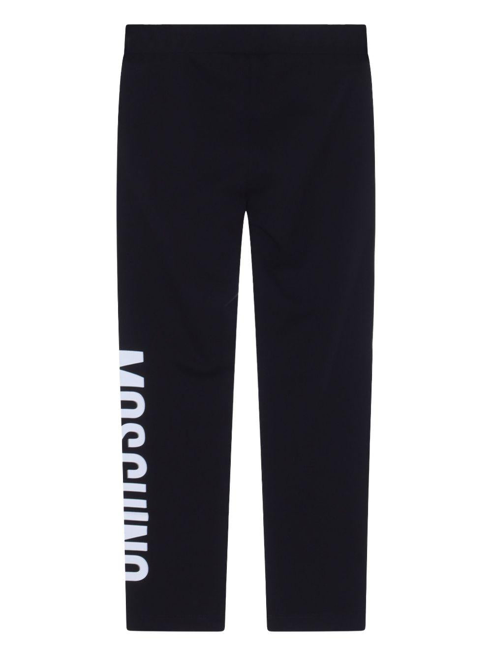 MOSCHINO Leggins neri con stampa