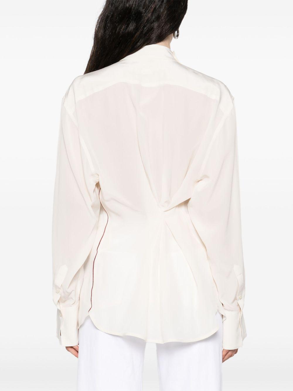VICTORIA BECKHAM Blusa in seta color avorio