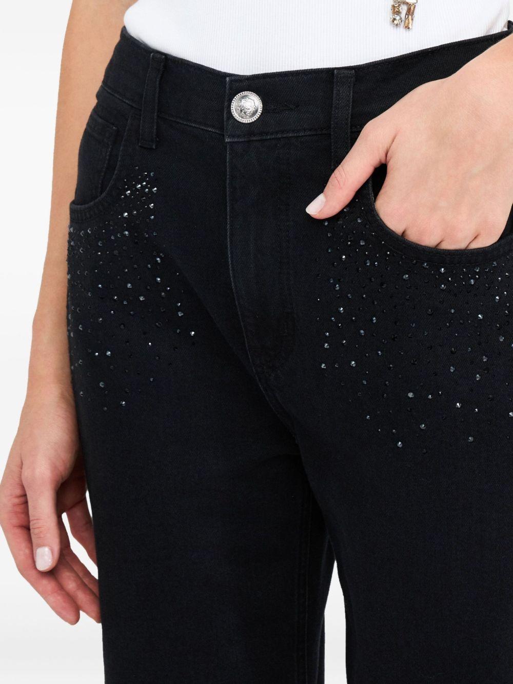 LIUJO Jeans neri con strass