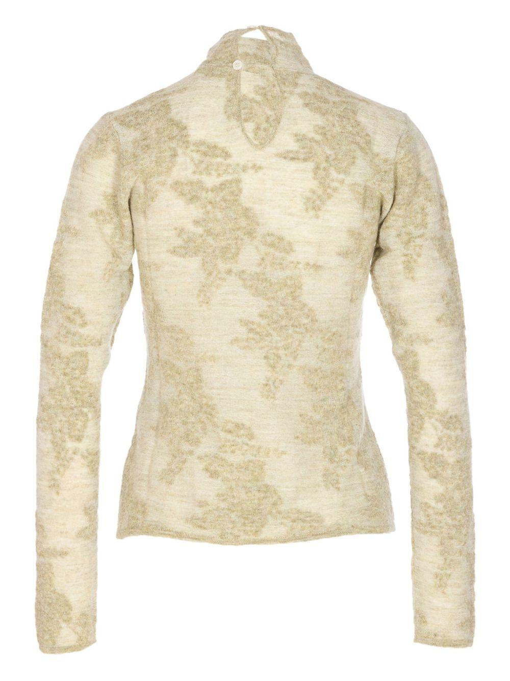 GANNI Maglia a collo alto a fiori