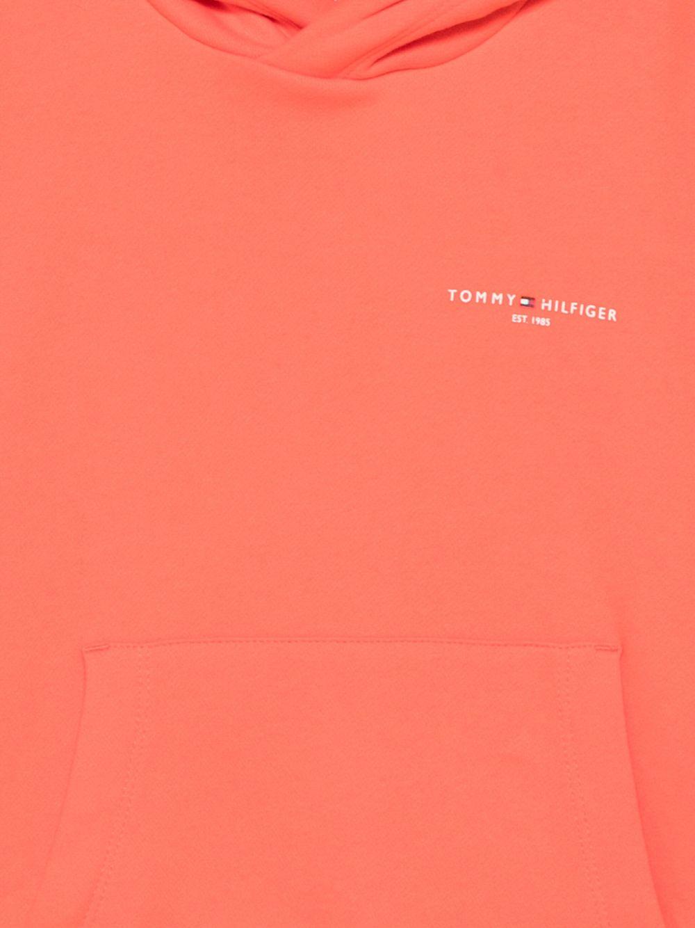 TOMMY HILFIGER Felpa con cappuccio rosso corallo