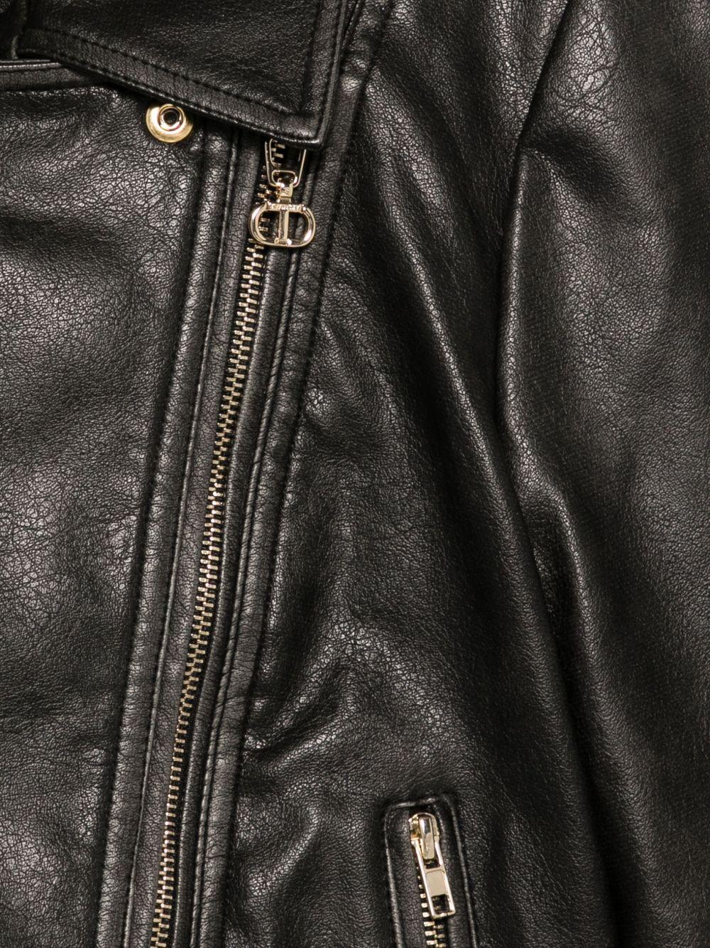 TWINSET Giacca in ecopelle nera