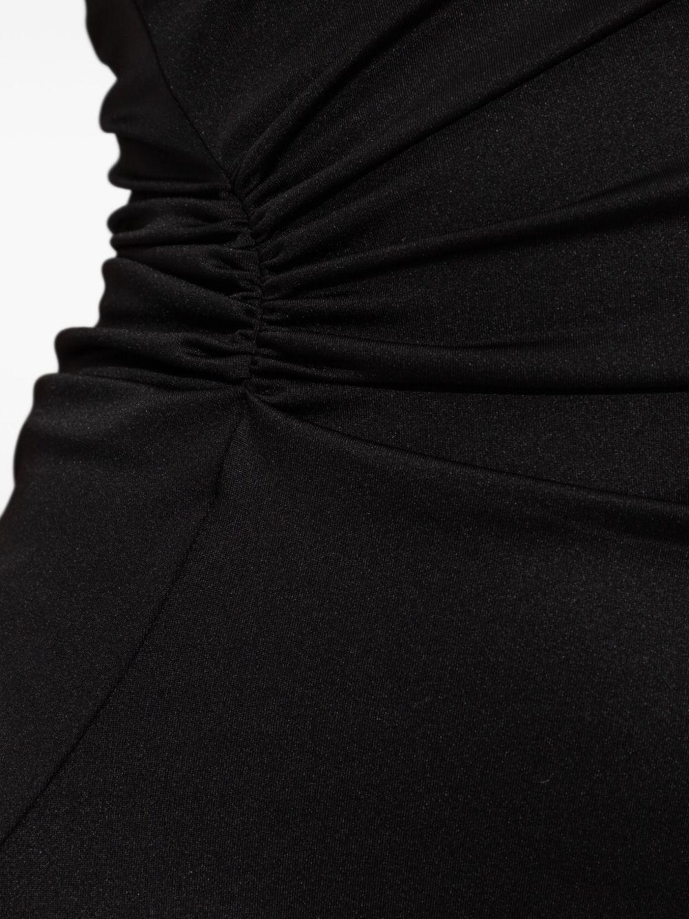 VICTORIA BECKHAM Abito asimmetrico con drappeggio nero