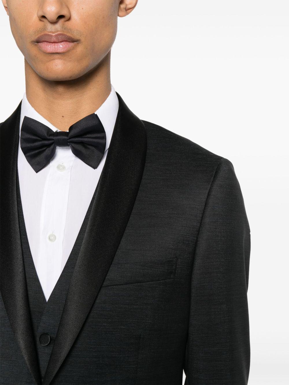 TAGLIATORE Completo in misto lana vergine monopetto con rever in satin