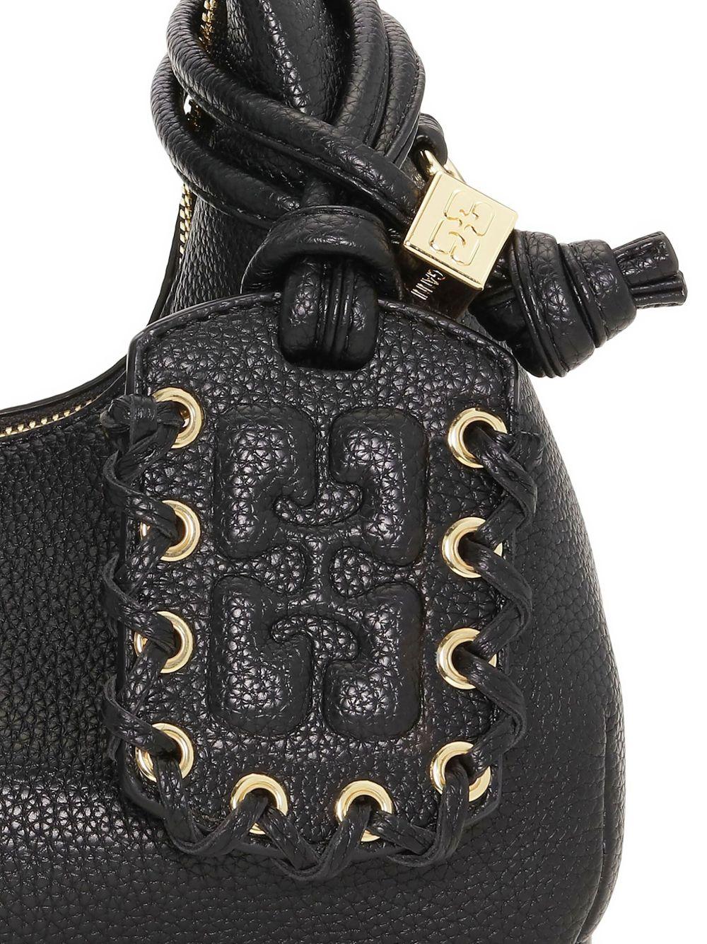 GANNI Borsa hobo mini con logo