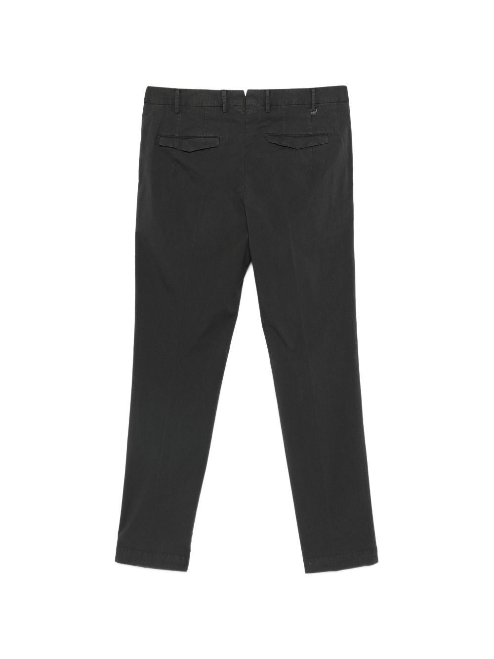 PT TORINO Pantaloni grigi in cotone elasticizzato