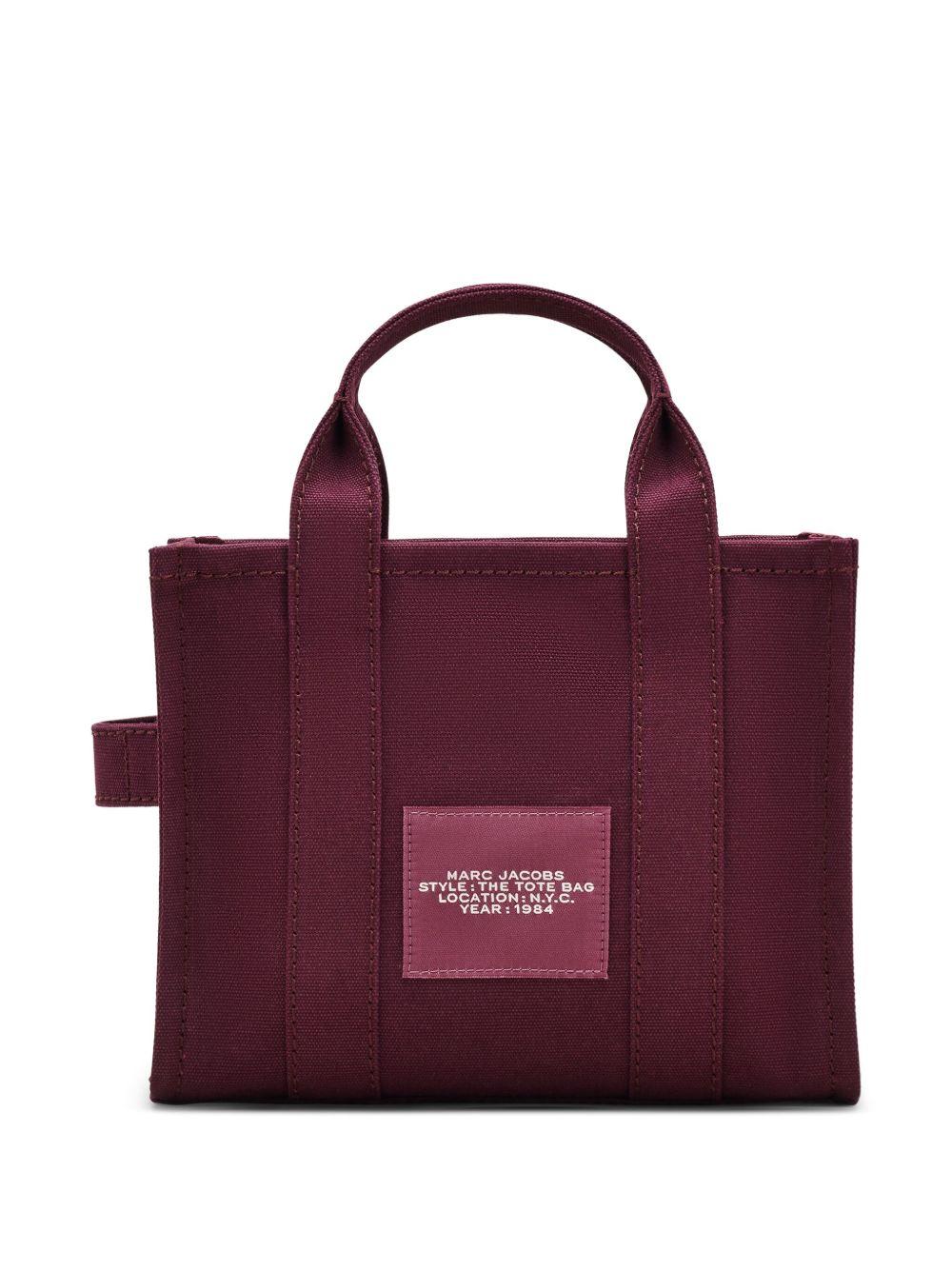 MARC JACOBS Borsa 'The Canvas Small Tote Bag' in tela bordeaux