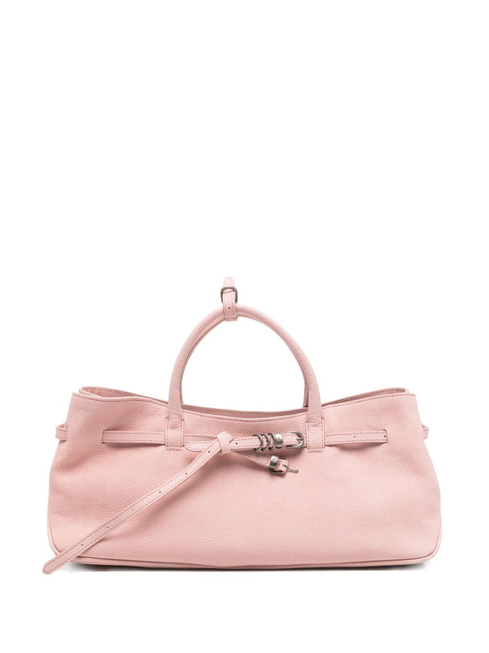 MARGESHERWOOD Borsa in pelle Grandma Used Bag rosa con logo