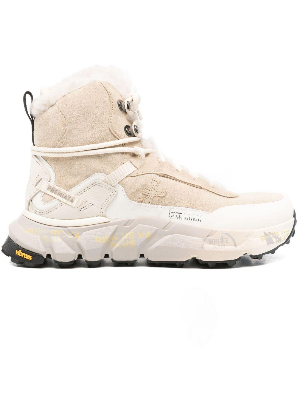 PREMIATA Sneakers alte 'Trivor' in pelle beige