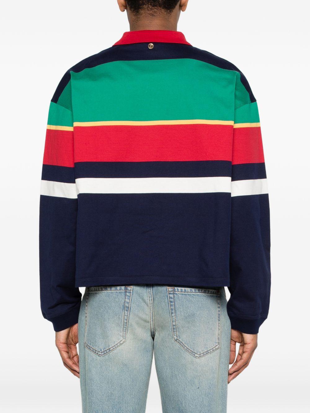 VERSACE Polo in cotone a righe colorate