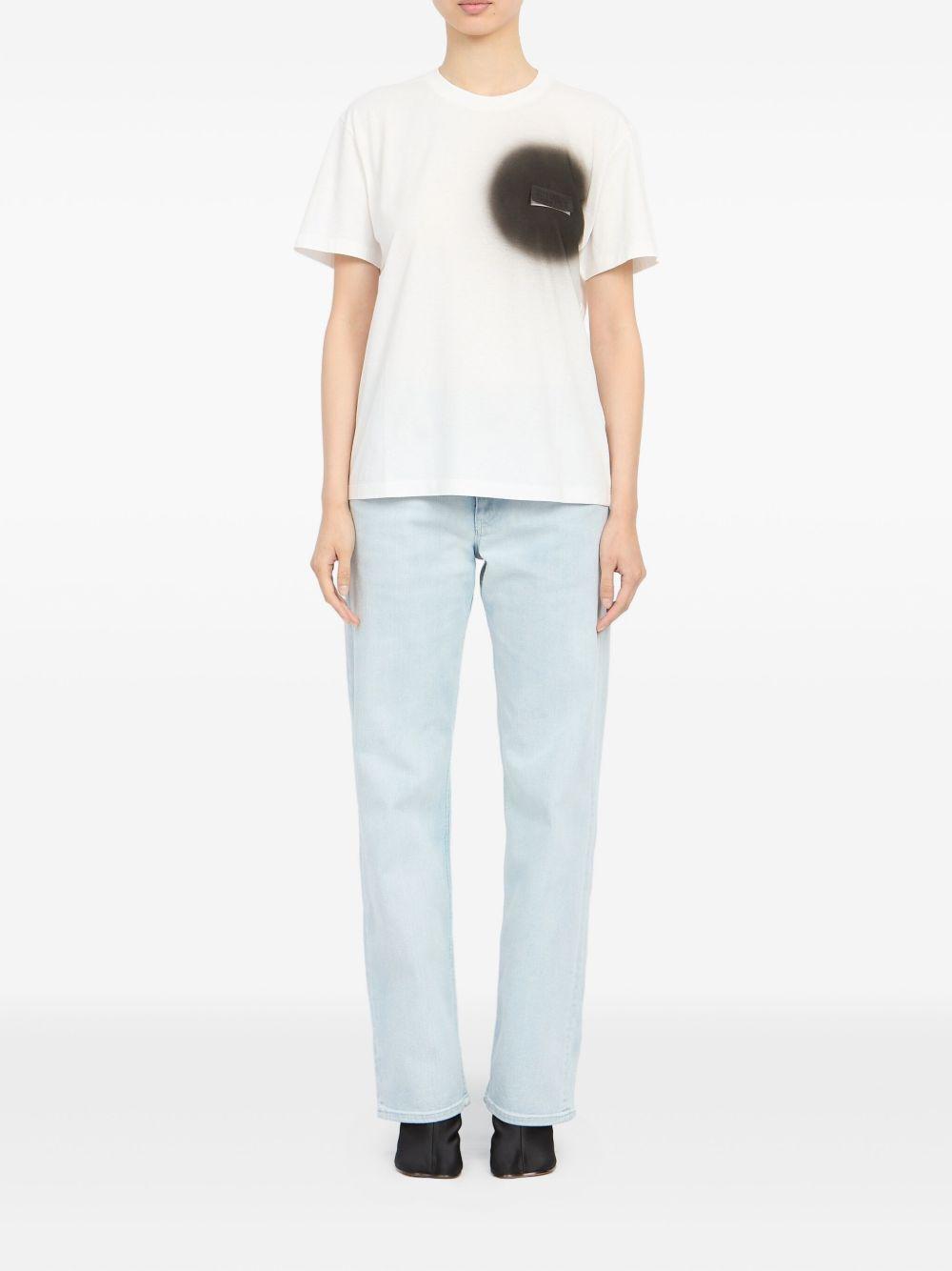 MM6 MAISON MARGIELA T-shirt bianca con grafica sul petto