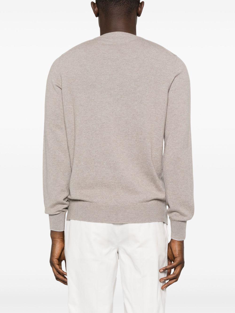 BRUNELLO CUCINELLI Maglia girocollo in cashmere grigio