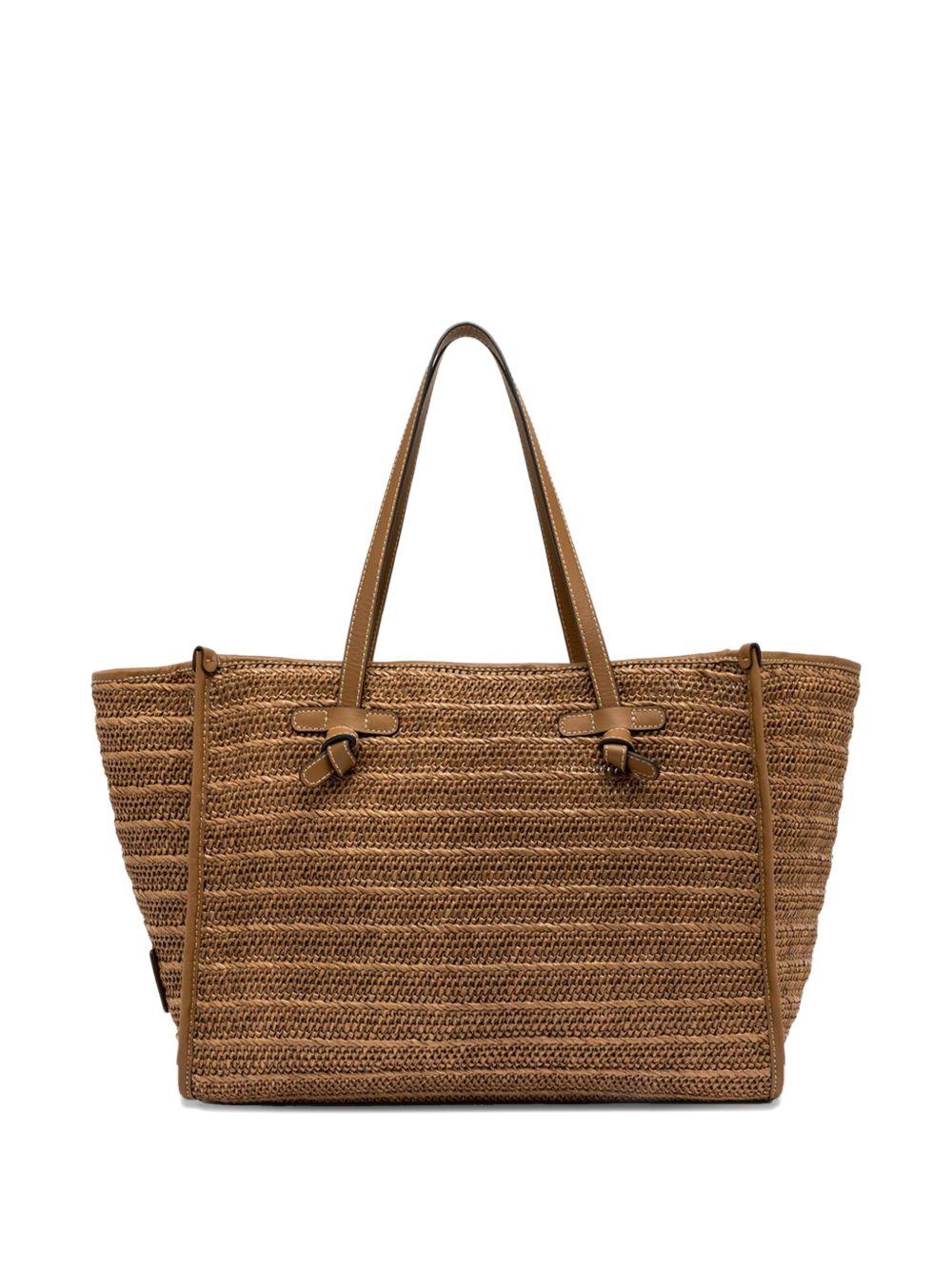 GIANNI CHIARINI Borsa shopping Marcella in pelle color caramello