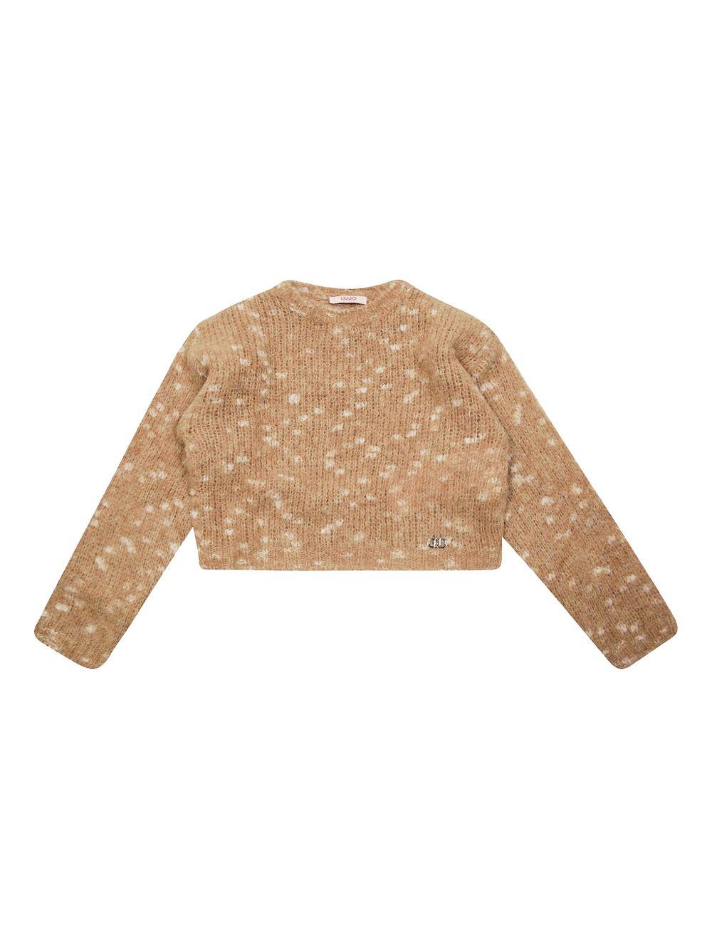 LIUJO Maglia girocollo beige