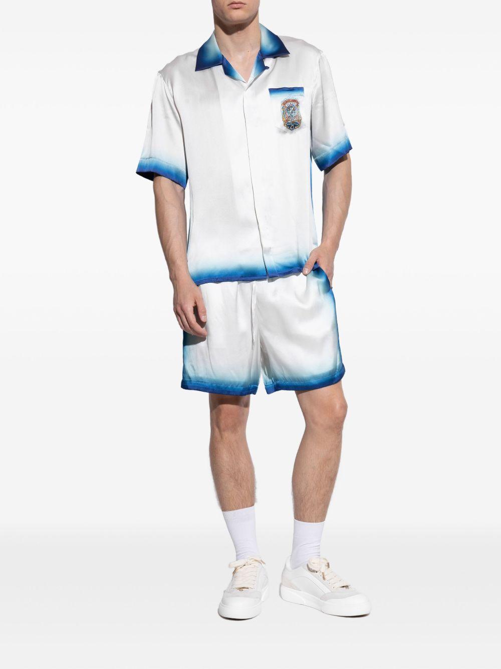 CASABLANCA Sneakers in pelle bianca con inserto in pelle scamosciata sul tallone<BR/>