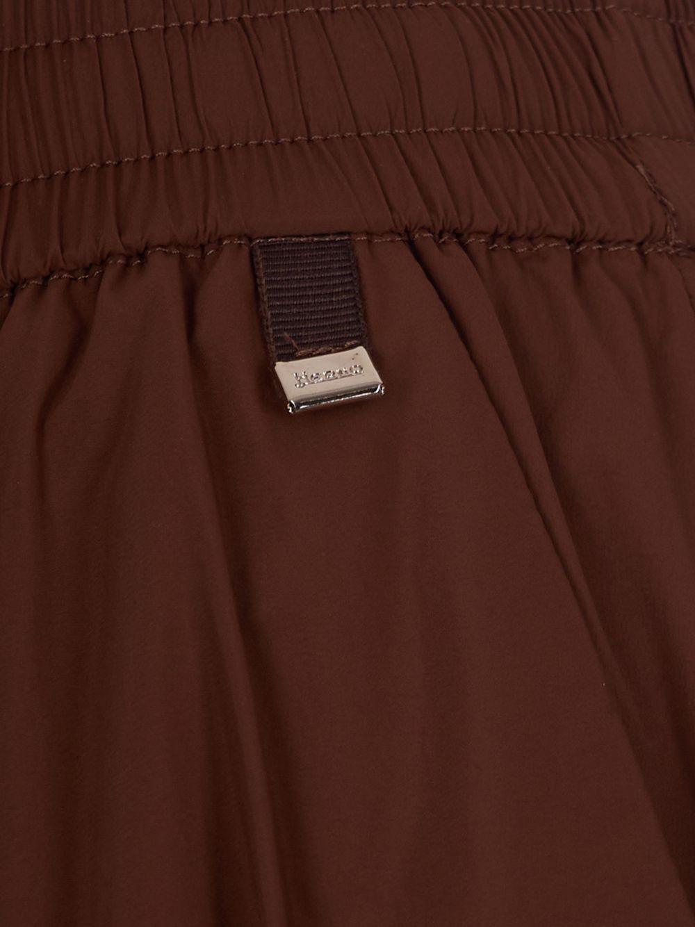 HERNO Gonna lunga marrone a pieghe