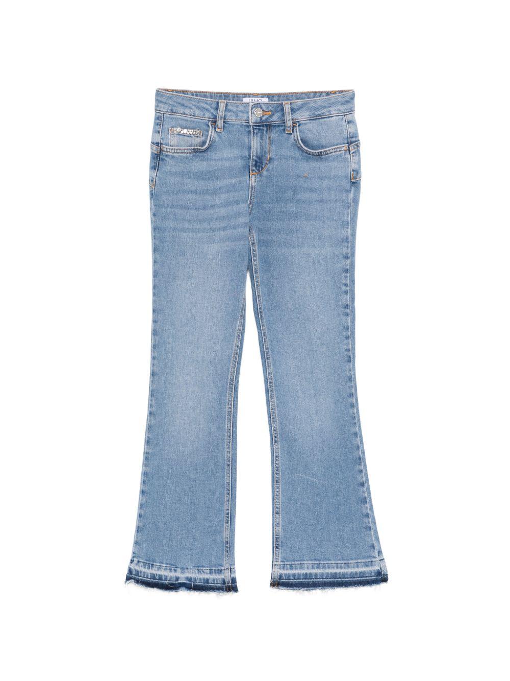 LIUJO Jeans blu con dettagli sull'orlo