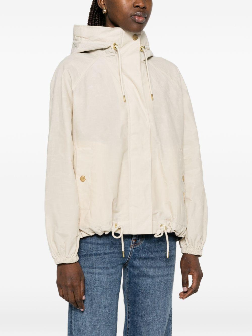 BARBOUR Giacca Hawkridge beige con cappuccio