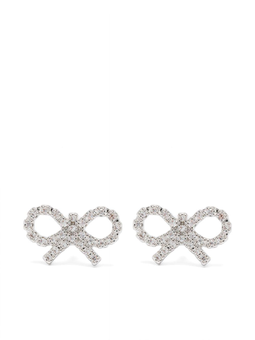 SELF PORTRAIT Orecchini a fiocco con strass