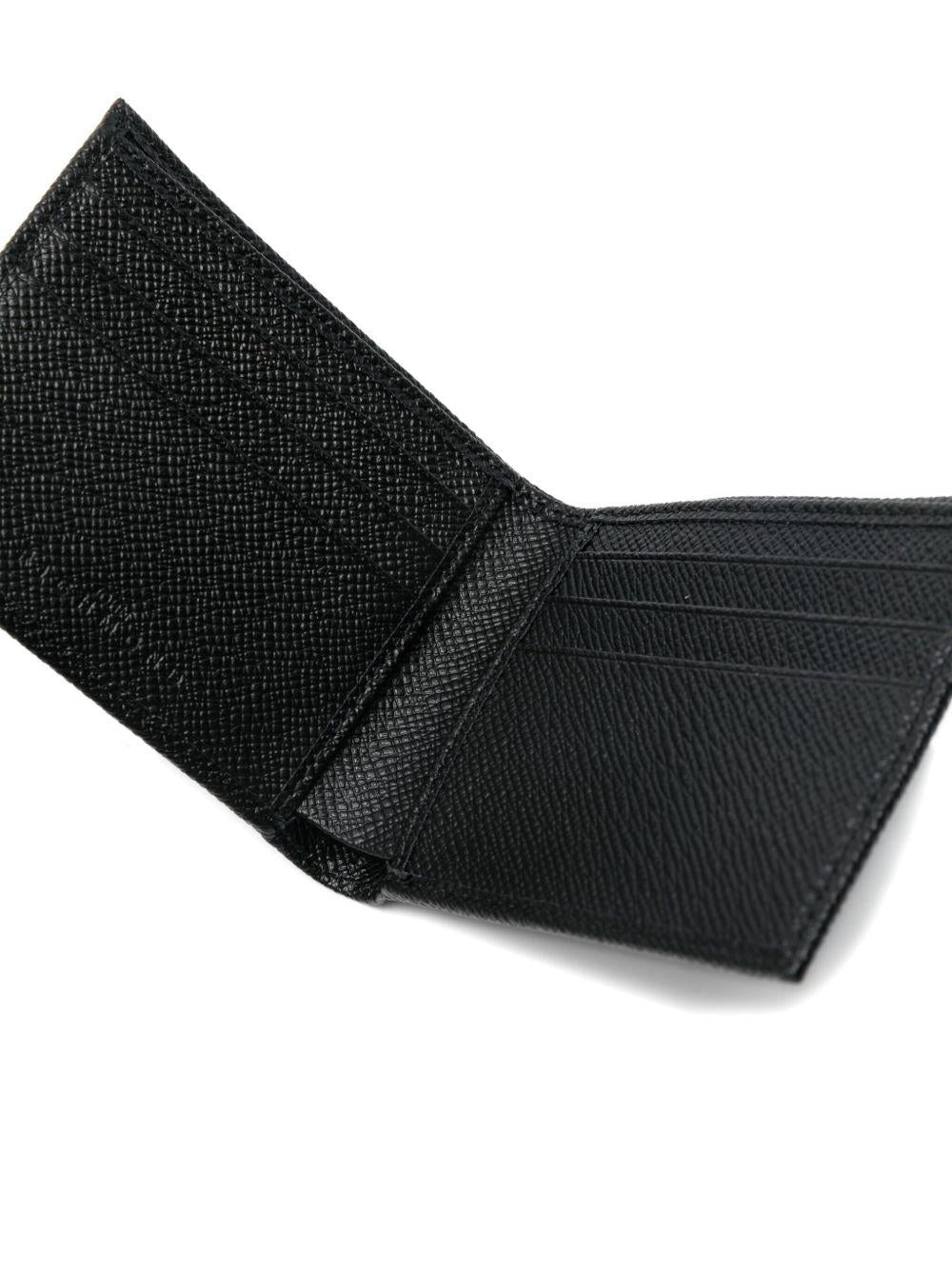 JOHN RICHMOND Portafoglio nero di pelle con logo