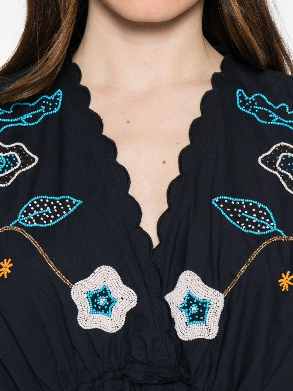 FORTE FORTE Abito lungo My Dress con ricami floreali