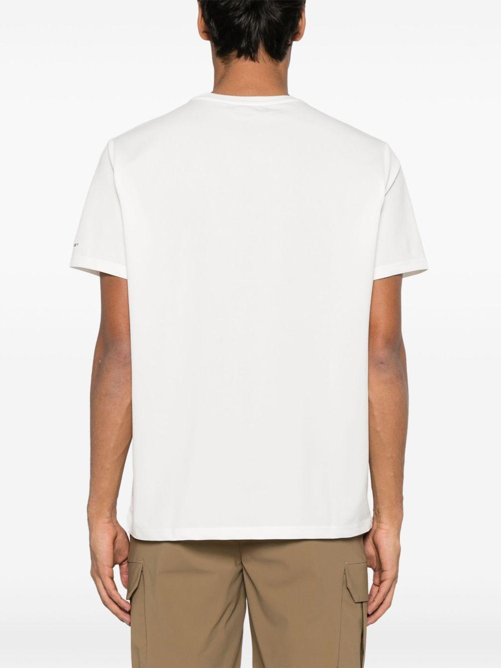 PEUTEREY T-shirt bianca con logo a maniche corte