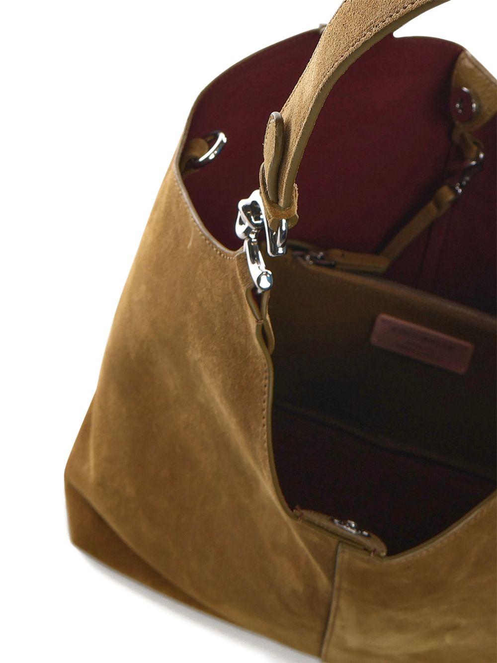 COCCINELLE Borsa a sacco in suede verde