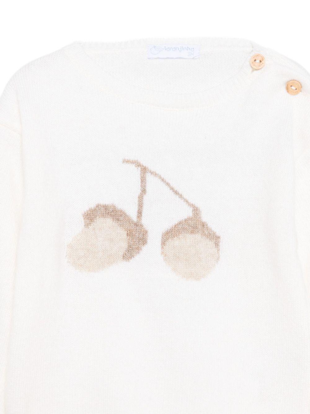 LARANJINHA Maglia girocollo bianca