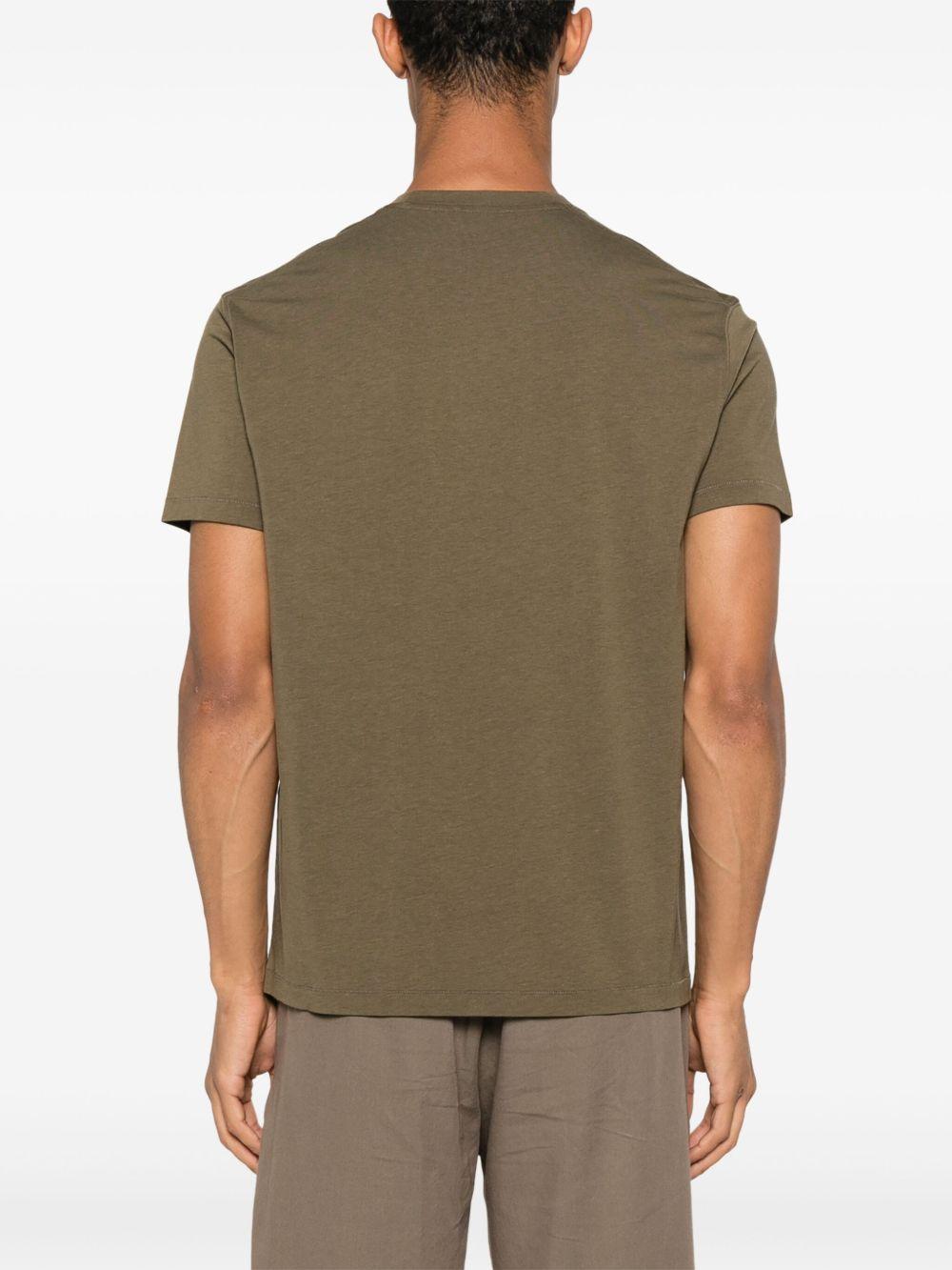 TOM FORD T-shirt in misto cotone marrone girocollo