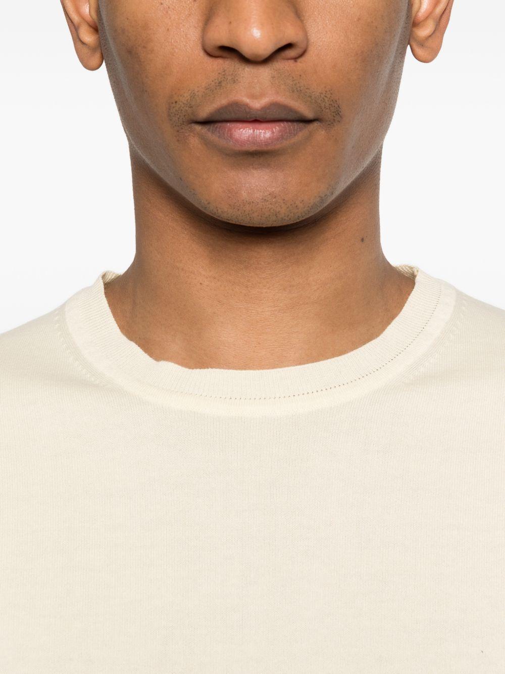 BARACUTA T-shirt in cotone avorio a maniche corte