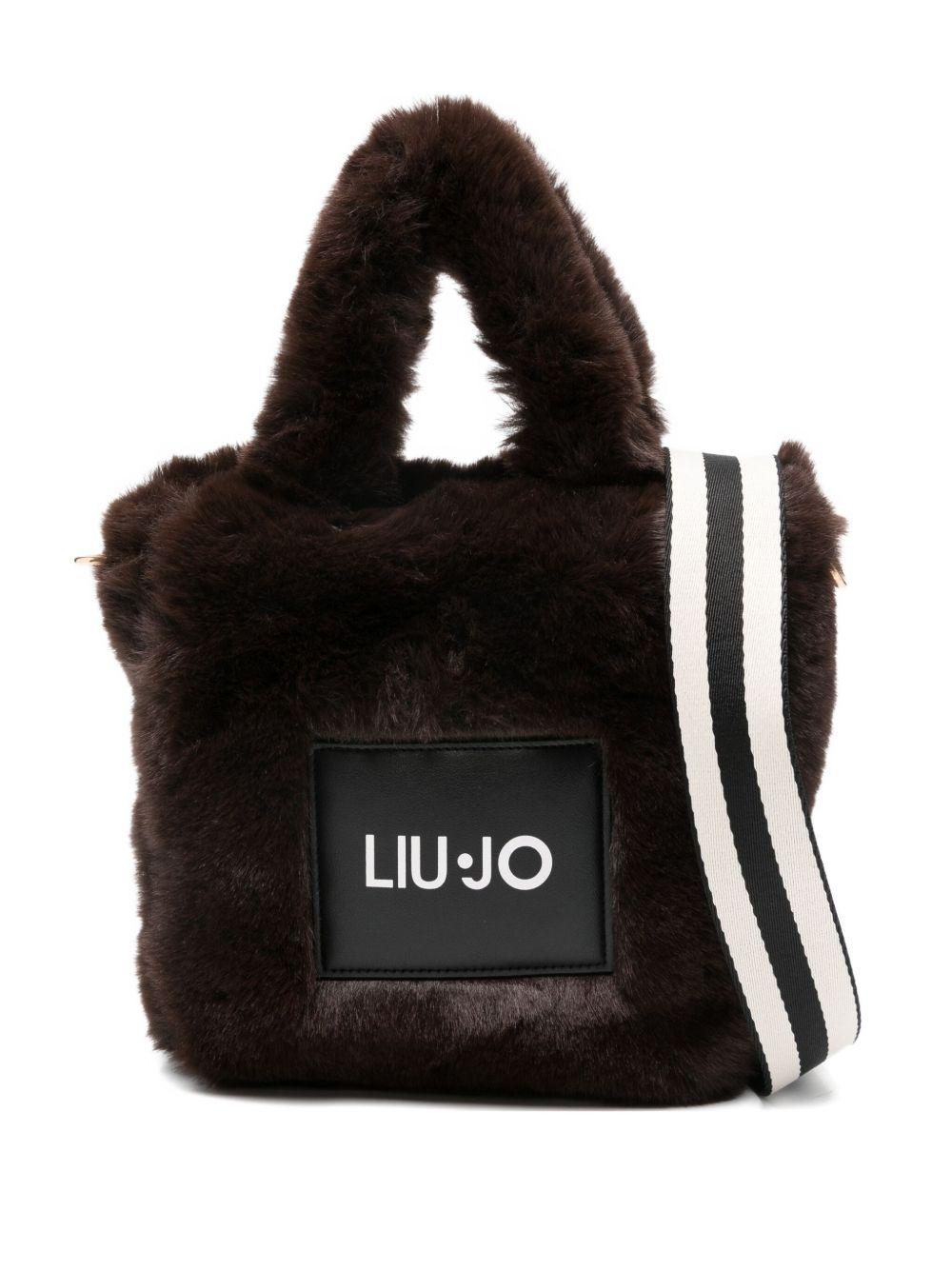 LIUJO Borsa marrone in eco-pelliccia