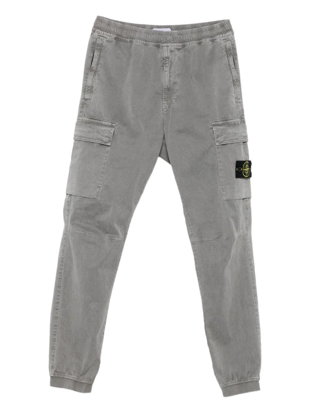 STONE ISLAND Pantalone cargo con patch logo