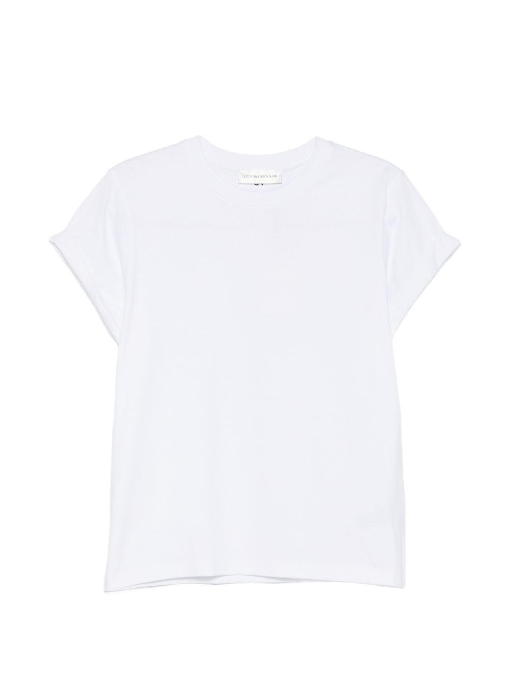VICTORIA BECKHAM T-shirt Tilly in cotone bianco con logo VB ricamato