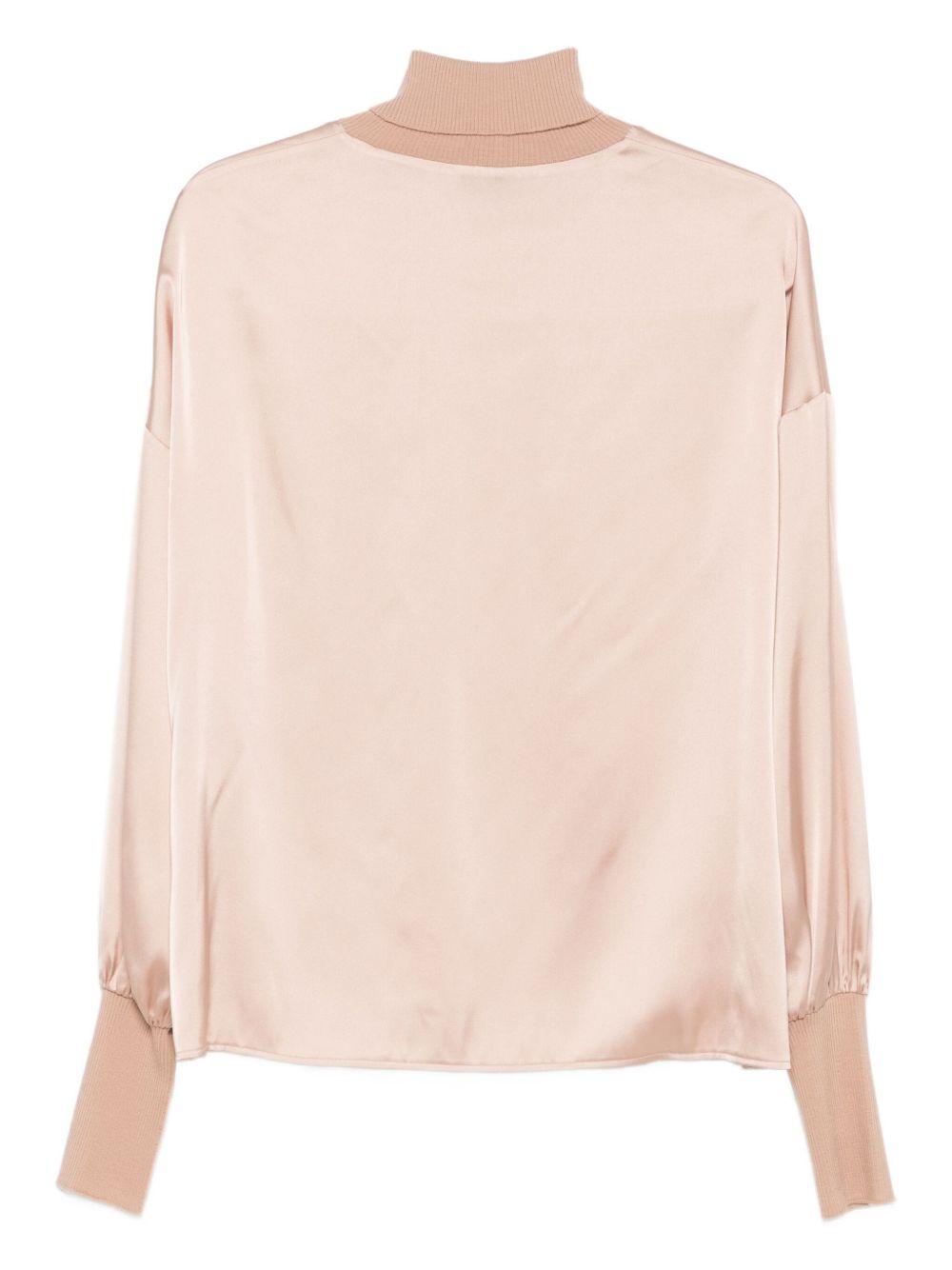 D EXTERIOR Maglia rosa satinata