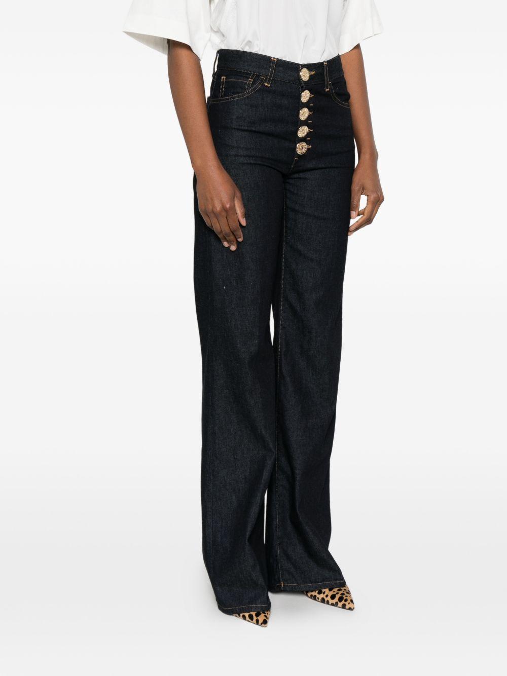 DONDUP Jeans Amber in blu denim scuro con bottoni