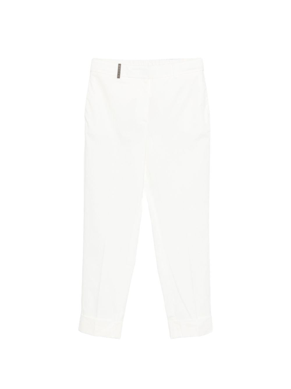 PESERICO Pantaloni bianchi con pinces