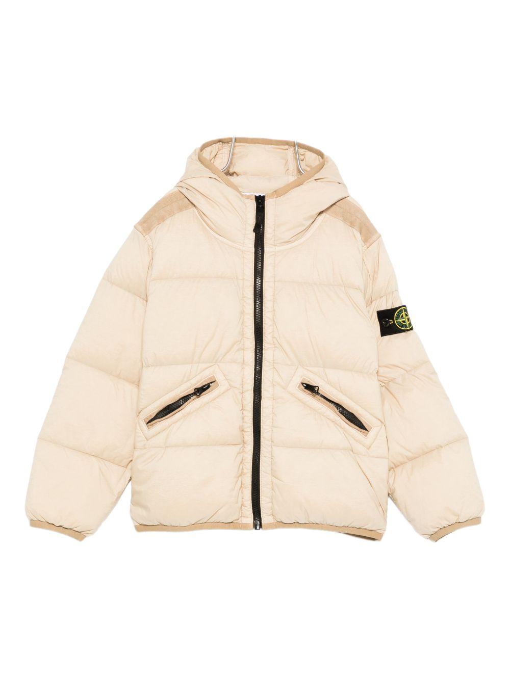 STONE ISLAND Piumino trapuntato con logo