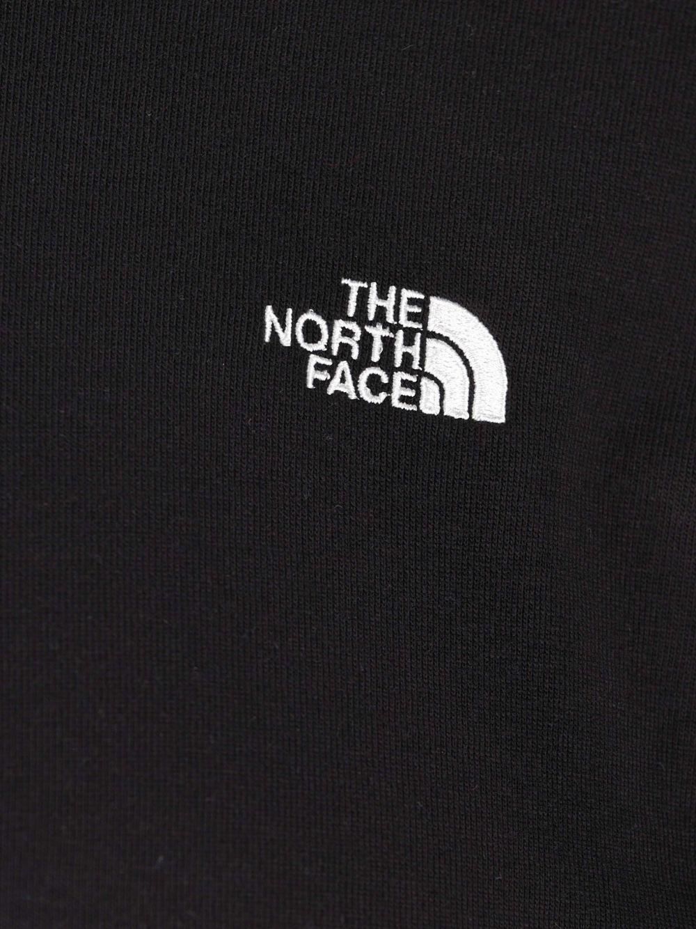 THE NORTH FACE T-shirt girocollo a maniche corte nera con logo bianco