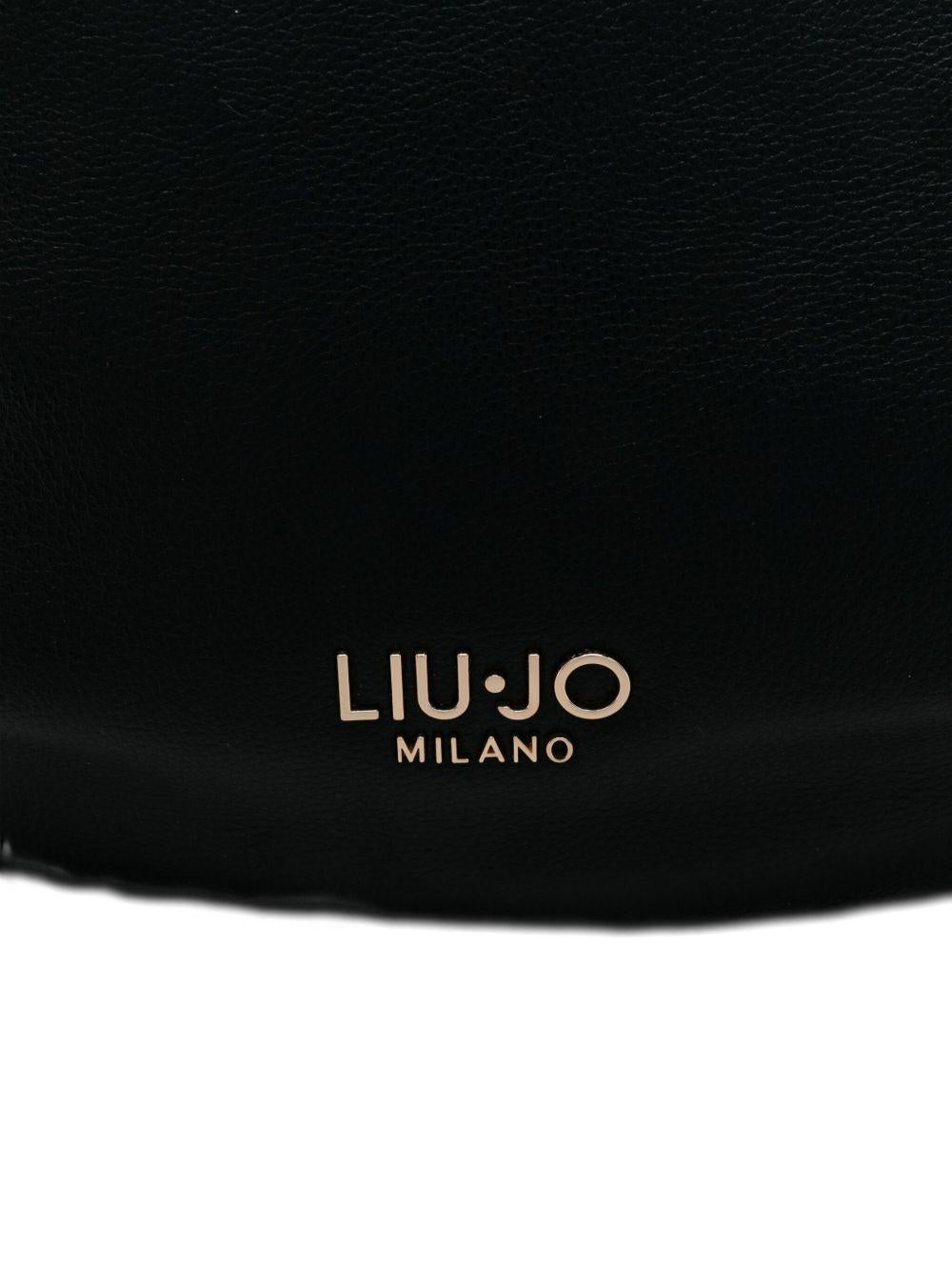 LIUJO Borsa nera a sacco con logo
